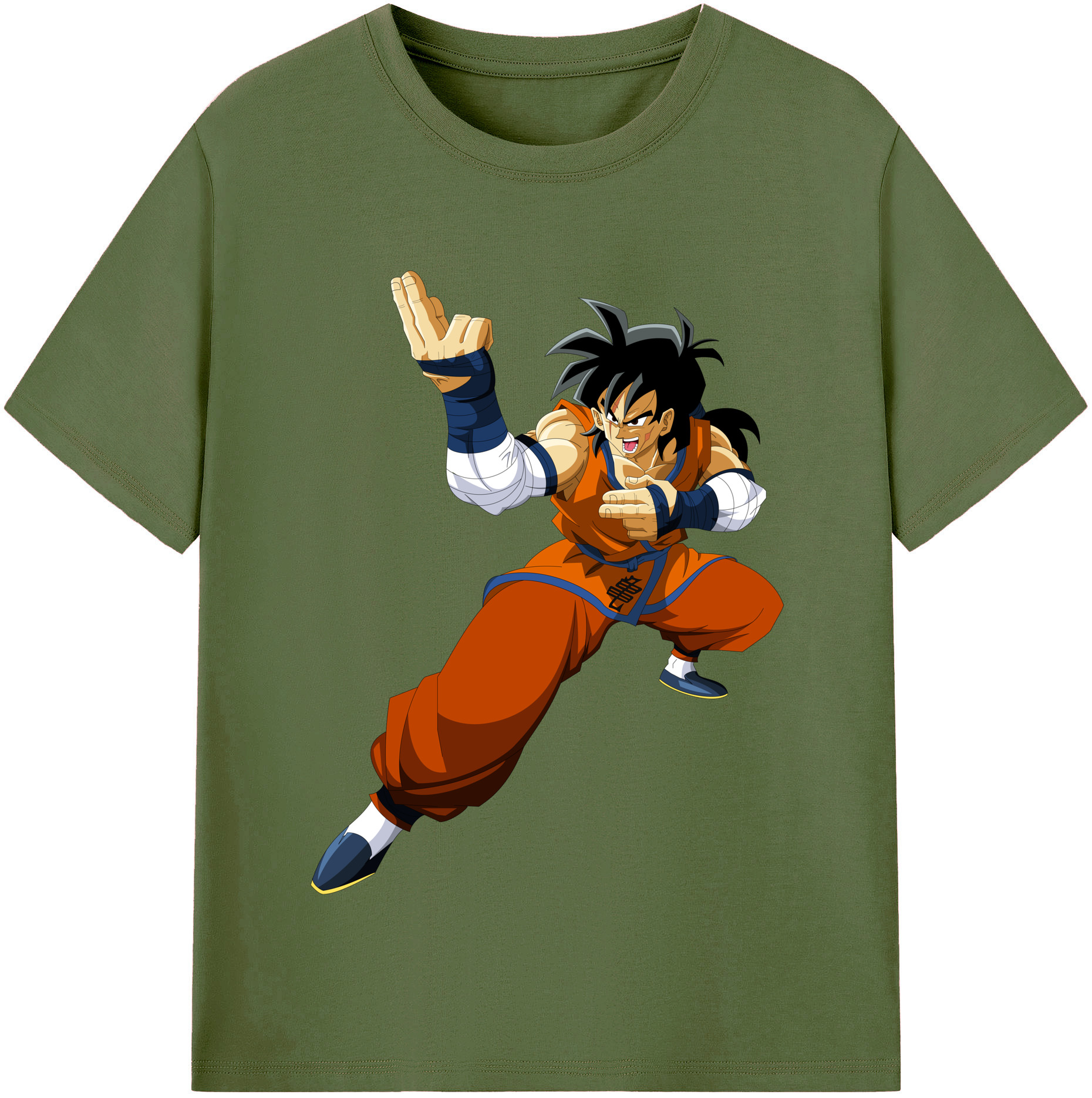 （画像用） ドラゴンボール ヤムチャ DRAGON BALL Yamcha 綿100％半袖Tシャツ（フロントプリント）